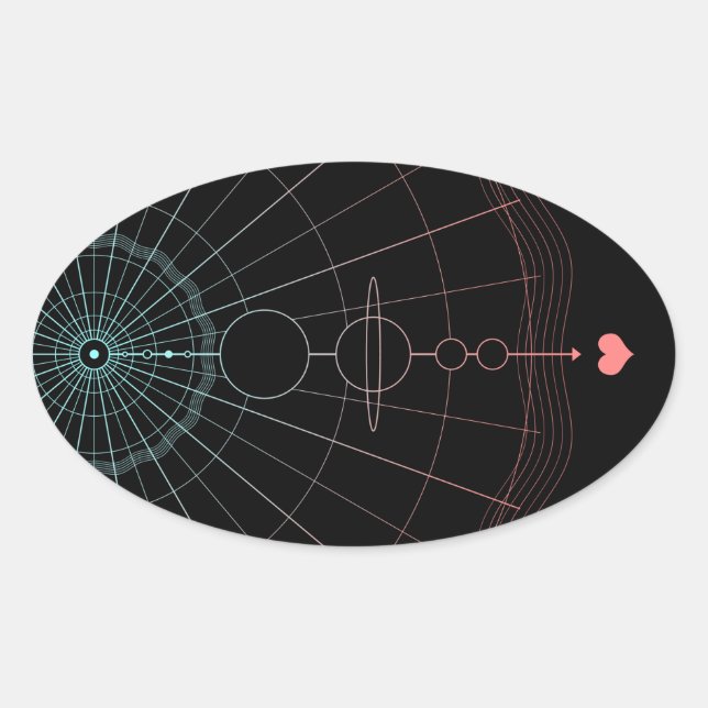 love beyond oval sticker (Front)