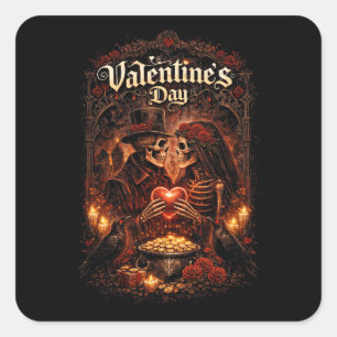 Love Beyond the Grave Square Sticker