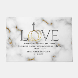 Love Bible Scripture Verse Ephesians 4:2 Doormat