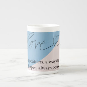 Love Bible Verse Bone China Mug