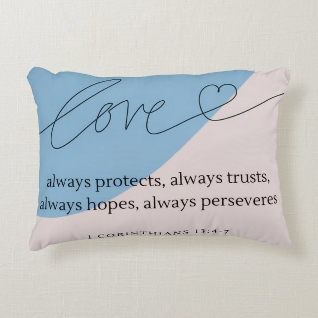 Love Bible Verse Decorative Cushion (Front)
