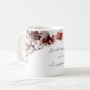 Love bible verse floral mug