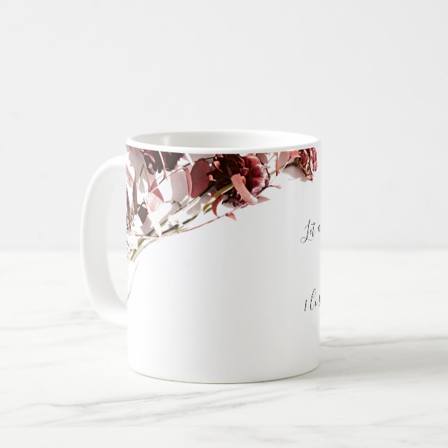 Love bible verse floral mug (Front Left)