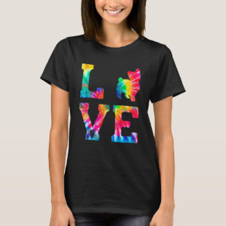 Love Biewer Terrier Tie Dye Dog Mum Dad T-Shirt