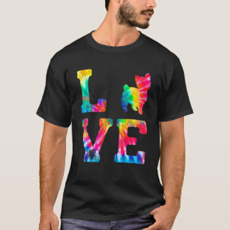 Love Biewer Terrier Tie Dye Dog Mum Dad T-Shirt
