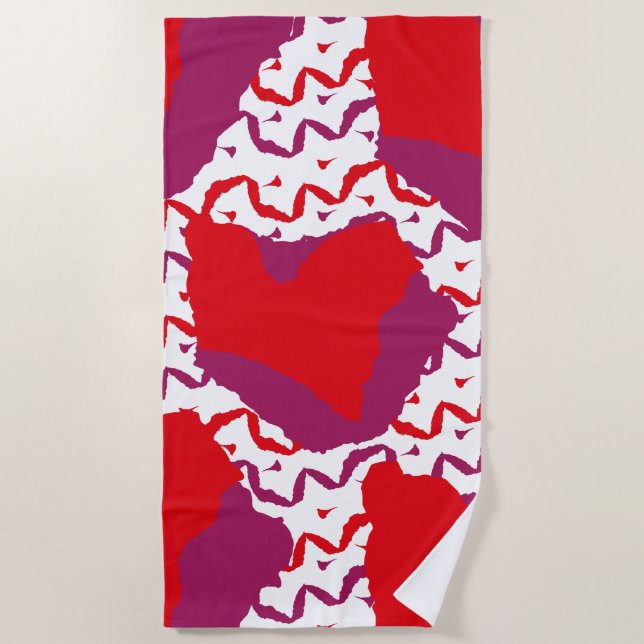 Love.Big heart/Corazon Grande love by Masanser pix Beach Towel (Front)