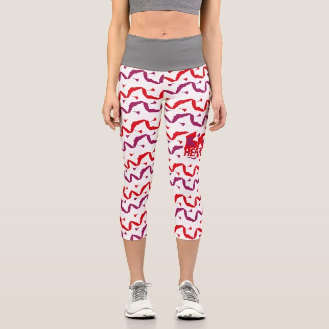 Love.Big heart/Corazon Grande love by Masanser pix Capri Leggings (Front)