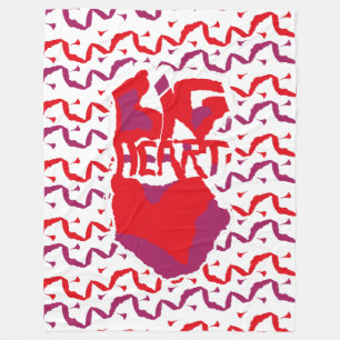 Love.Big heart/Corazon Grande love by Masanser pix Fleece Blanket
