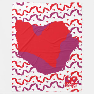 Love.Big heart/Corazon Grande love by Masanser pix Fleece Blanket