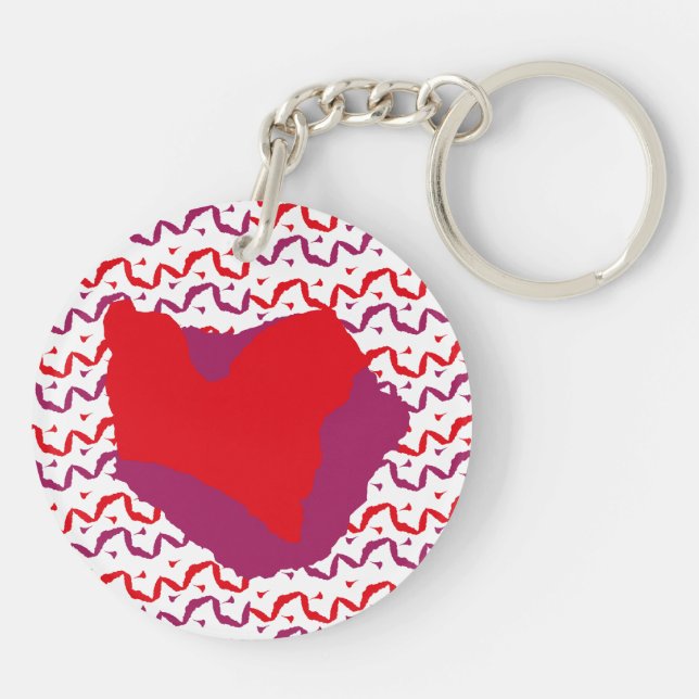 Love.Big heart/Corazon Grande love by Masanser pix Key Ring (Back)