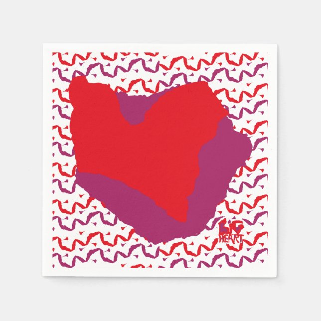 Love.Big heart/Corazon Grande love by Masanser pix Napkin (Front)