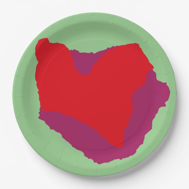 Love.Big heart/Corazon Grande love by Masanser pix Paper Plate (Front)