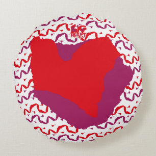 Love.Big heart/Corazon Grande love by Masanser pix Round Cushion