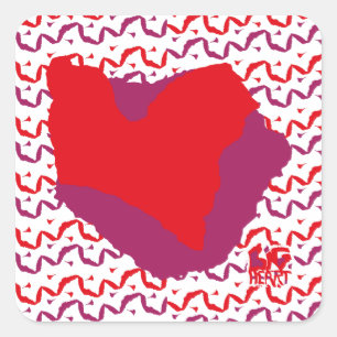 Love.Big heart/Corazon Grande love by Masanser pix Square Sticker
