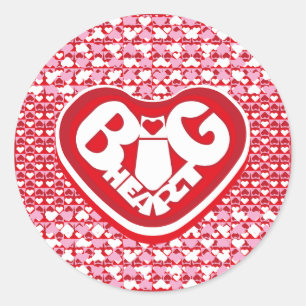 LOVE BIG HEART SPECIAL 26 BY MASANSER CLASSIC ROUND STICKER