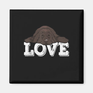 LOVE Big Newfie Dog   Special Dog Owner Gift Magnet
