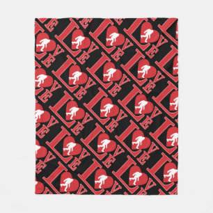 Love Bigfoot, I love Bigfoot Fleece Blanket