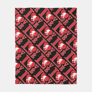 Love Bigfoot, I love Bigfoot Fleece Blanket