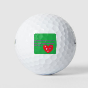 LOVE BIGGER THAN THE SEA ON GREEN-very big xxl Golf Balls