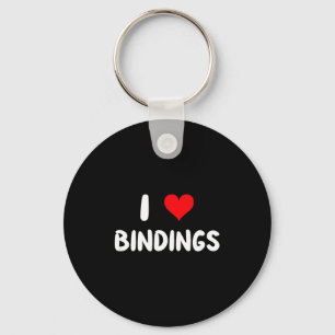 Love bindings - heart - ski skiing skier snow key ring
