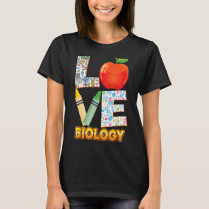 Love Biology Kid Student Teacher Back To School I  T-Shirt