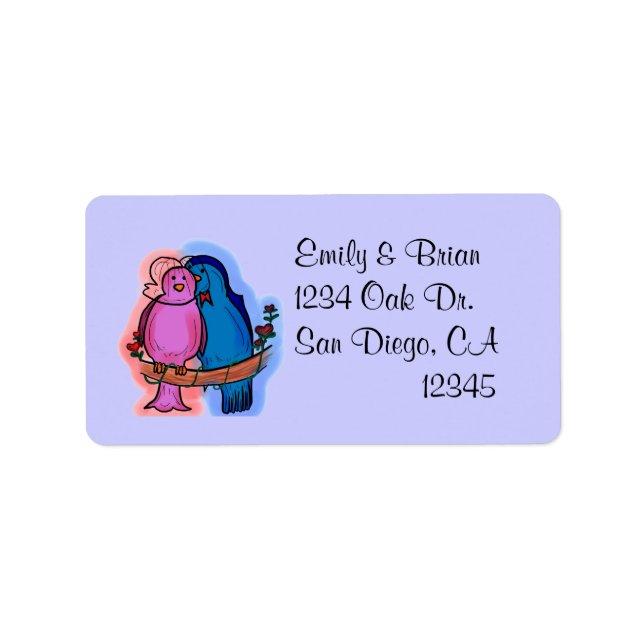Love Bird address labels (Front)