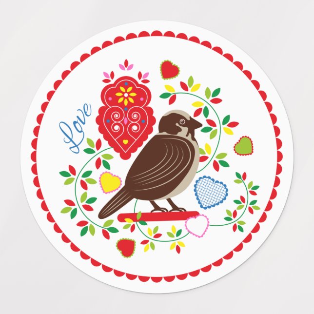 Love bird embroidery (Design 1)