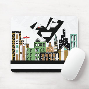 LOVE BIRD IN THE CITY MOUSE MAT