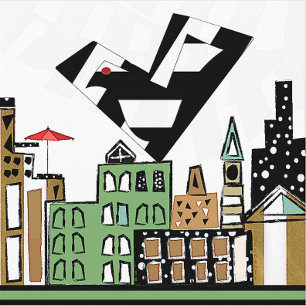 LOVE BIRD IN THE CITY  PAPER COASTER