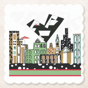 LOVE BIRD IN THE CITY PAPER COASTER
