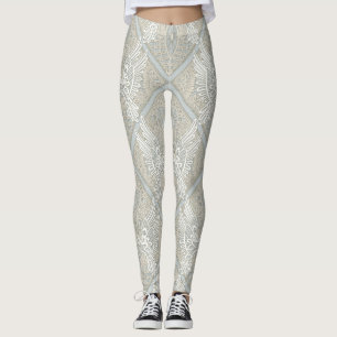 love bird lace silver leggings