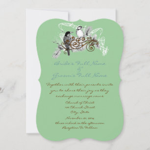 Love Bird Musical Notes Forest Woodpecker Barn Invitation