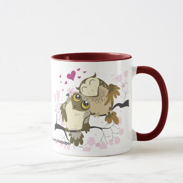 Love Bird Owls Mug (Right)