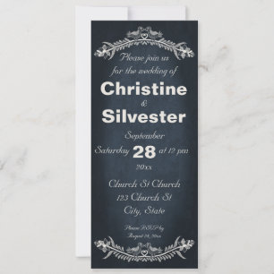 Love Bird Vines, 4x9.25 wedding Invitation