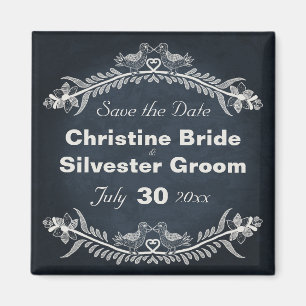 Love Bird Vines, save the date Magnet