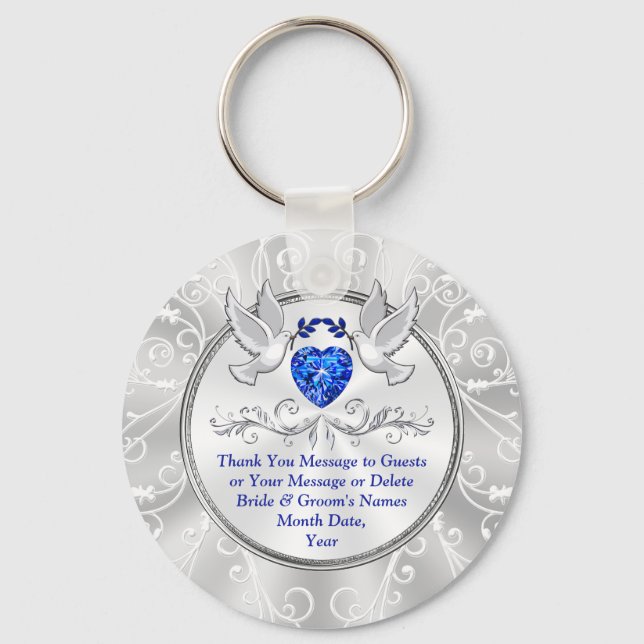 Love Bird Wedding Favours, Wedding Keychain Favour (Front)