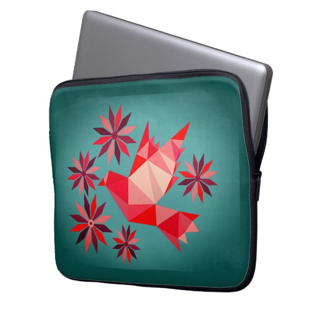 LOVE BIRD WITH FLOWER GIFT SPECIAL DAY,  BIRTHDAY LAPTOP SLEEVE (Front Left)