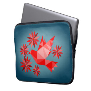 LOVE BIRD WITH FLOWER GIFT SPECIAL DAY,  BIRTHDAY LAPTOP SLEEVE
