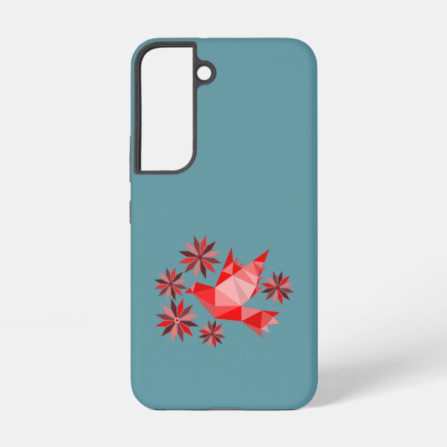 LOVE BIRD WITH FLOWER GIFT SPECIAL DAY,  BIRTHDAY SAMSUNG GALAXY S22 CASE (Back)