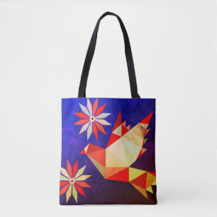 LOVE BIRD WITH FLOWER GIFT SPECIAL DAY, BIRTHDAY TOTE BAG