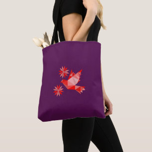 LOVE BIRD WITH FLOWER GIFT SPECIAL DAY,  BIRTHDAY TOTE BAG