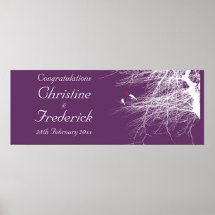 Love Birds 2, decorative wedding banner Poster