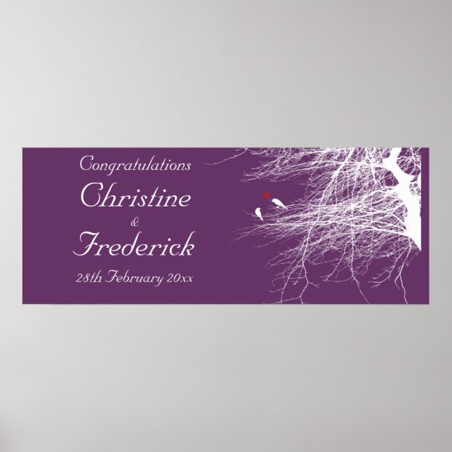 Love Birds 2, decorative wedding banner Poster (Front)