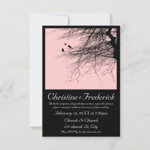 Love Birds, 3.5"x5" invitation
