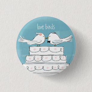 Love Birds 3 Cm Round Badge