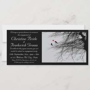 Love Birds, 4"x9.25" engagement announcement