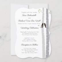 Love Birds 5.5"x8.5" Wedding Invitation