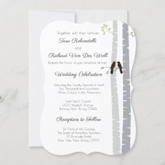 Love Birds 5.5"x8.5" Wedding Invitation
