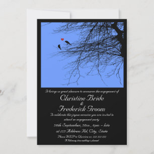 Love Birds, 5"x7" engagement announcement