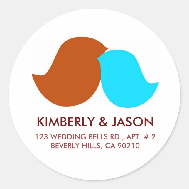 Love Birds Address Labels (Front)